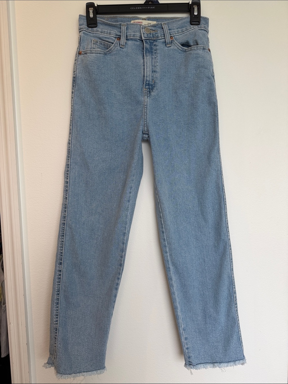Levi's Vintage High-Rise Straight Jeans in Light Blue